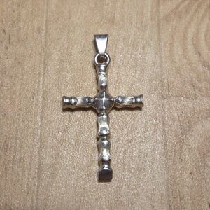 Vintage TC 154 Stirling Silver 925 Cross Pendant 17g
